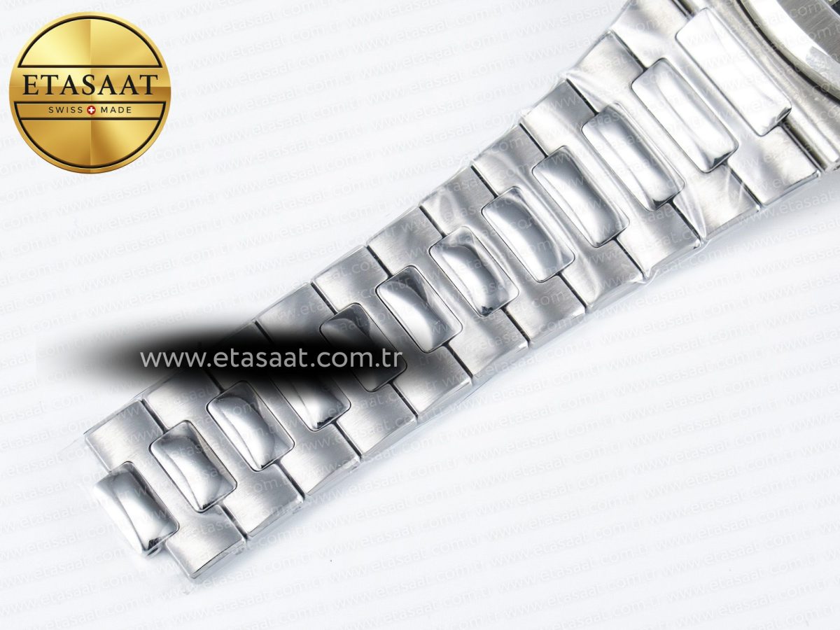 Patek Philippe Nautilus 5712 SS OMEF 1:1 Best Edition Blue Dial on SS Bracelet A240 Super Clone - Görsel 25