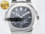 Patek Philippe Nautilus 5712 SS OMEF 1:1 Best Edition Blue Dial on SS Bracelet A240 Super Clone - Görsel 4