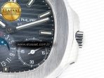 Patek Philippe Nautilus 5712 SS PPF 1:1 Best Edition Blue Dial on Black Leather Strap A240 Super Clone V2 - Görsel 12