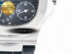 Patek Philippe Nautilus 5712 SS PPF 1:1 Best Edition Blue Dial on Black Leather Strap A240 Super Clone V2 - Görsel 14