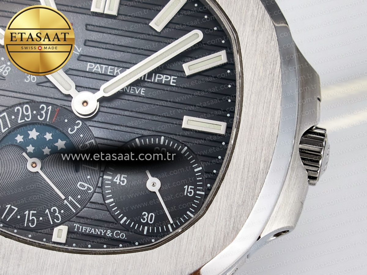 Patek Philippe Nautilus 5712 Best Edition Blue Dial on SS Bracelet A240 Super Clone V2 - Görsel 12