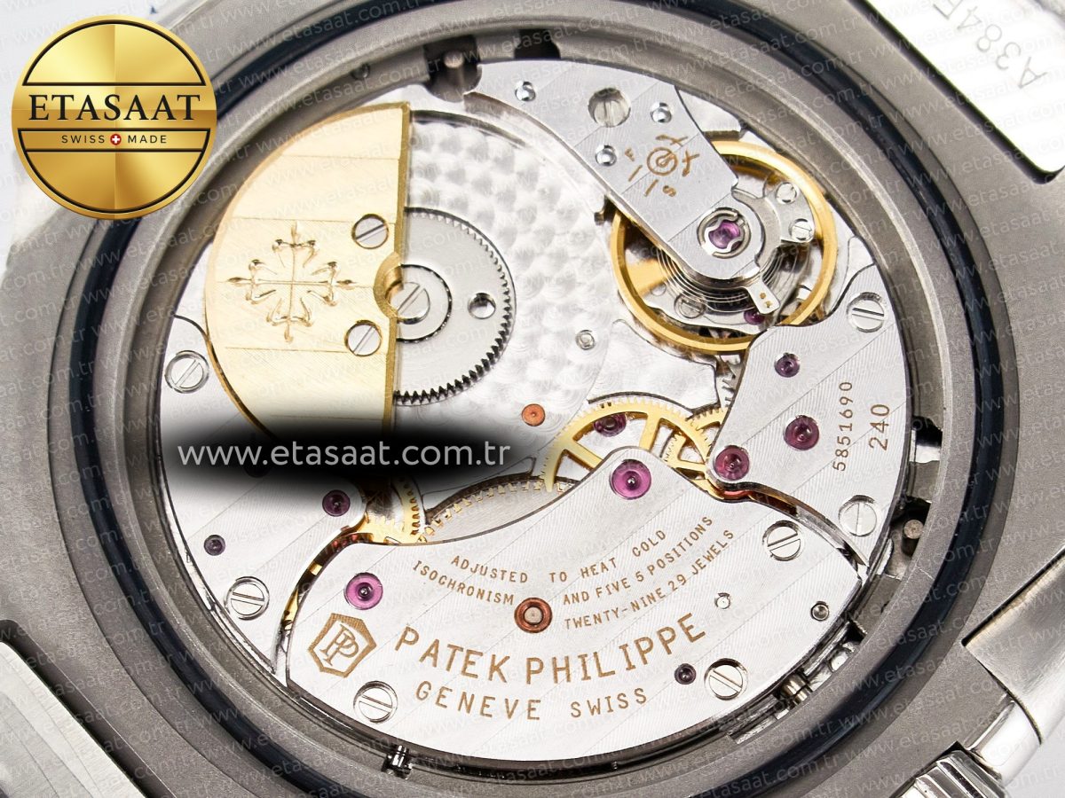 Patek Philippe Nautilus 5712 Best Edition Blue Dial on SS Bracelet A240 Super Clone V2 - Görsel 21