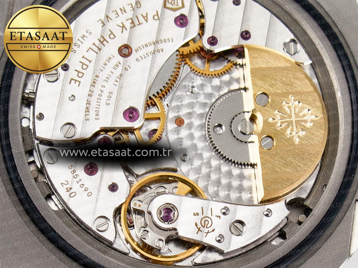 Patek Philippe Nautilus 5712 Best Edition Blue Dial on SS Bracelet A240 Super Clone V2 - Görsel 22