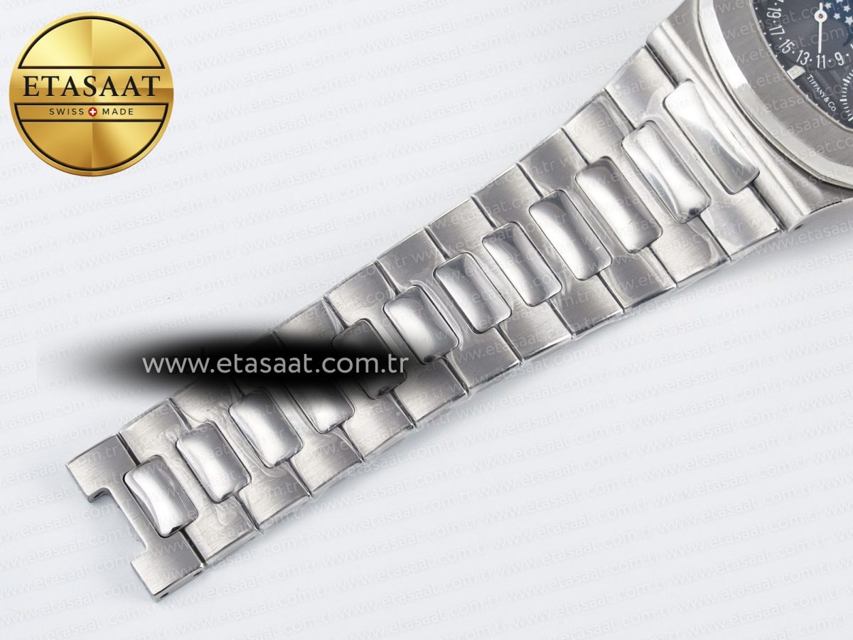 Patek Philippe Nautilus 5712 Best Edition Blue Dial on SS Bracelet A240 Super Clone V2 - Görsel 26