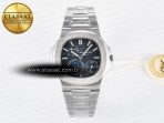 Patek Philippe Nautilus 5712 Best Edition Blue Dial on SS Bracelet A240 Super Clone V2 - Görsel 3