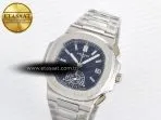 Patek Philippe Nautilus 5976 Blue Dial on SS Bracelet A7750 - Görsel 2