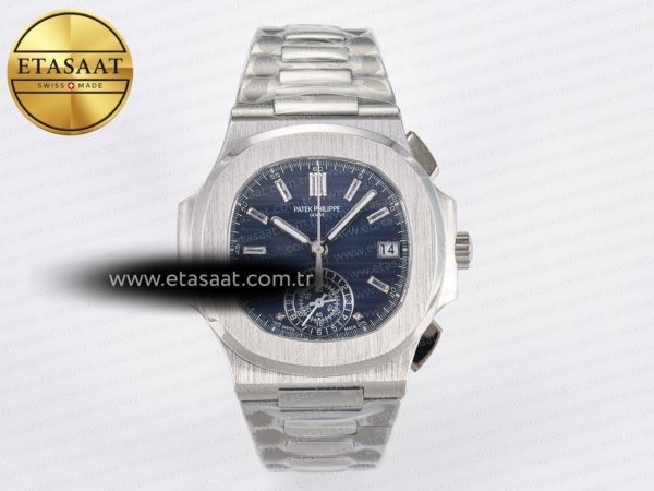 Patek Philippe Nautilus 5976 Mavi Kadran Bilezik A7750 Eta Saat - 1:1 Süper Klon Replika Saat