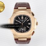 Patek Philippe Nautilus 5980 RG Siyah Kadran Kahve A7750 Eta Saat - Görsel 3 - 1:1 Süper Klon Saat