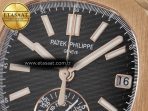 Patek Philippe Nautilus 5980 RG Black Dial on RG Bracelet A7750 - Görsel 10