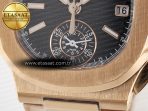 Patek Philippe Nautilus 5980 RG Black Dial on RG Bracelet A7750 - Görsel 12