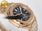 Patek Philippe Nautilus 5980 RG Black Dial on RG Bracelet A7750 - Görsel 7