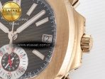 Patek Philippe Nautilus 5980 RG Brown/SS Dial on Brown Leather Strap A7750 - Görsel 11