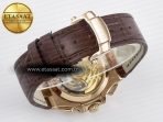 Patek Philippe Nautilus 5980 RG Brown/SS Dial on Brown Leather Strap A7750 - Görsel 14