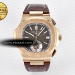 Patek Philippe Nautilus 5980 RG Kahve/ Kadran Kahve A7750 Eta Saat - Görsel 3 - 1:1 Süper Klon Saat