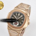 Patek Philippe Nautilus 5980 RG Brown/SS Dial on RG Bracelet A7750