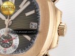 Patek Philippe Nautilus 5980 RG Brown/SS Dial on RG Bracelet A7750 - Görsel 11