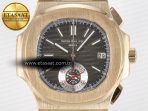 Patek Philippe Nautilus 5980 RG Brown/SS Dial on RG Bracelet A7750 - Görsel 4