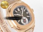 Patek Philippe Nautilus 5980 RG Brown/SS Dial on RG Bracelet A7750 - Görsel 5