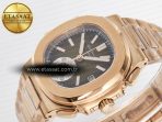Patek Philippe Nautilus 5980 RG Brown/SS Dial on RG Bracelet A7750 - Görsel 6
