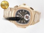 Patek Philippe Nautilus 5980 RG Brown/SS Dial on RG Bracelet A7750 - Görsel 9