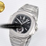 Patek Philippe Nautilus 5980 SS Black Dial on SS Bracelet A7750