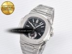 Patek Philippe Nautilus 5980 SS Black Dial on SS Bracelet A7750 - Görsel 2