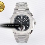 Patek Philippe Nautilus 5980 SS Siyah Kadran Bilezik A7750 Eta Saat - Görsel 3 - 1:1 Süper Klon Saat