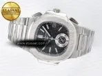 Patek Philippe Nautilus 5980 SS Black Dial on SS Bracelet A7750 - Görsel 9