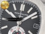 Patek Philippe Nautilus 5980 SS Black/SS Dial on on Black Leather Strap A7750 - Görsel 10