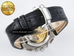 Patek Philippe Nautilus 5980 SS Black/SS Dial on on Black Leather Strap A7750 - Görsel 15
