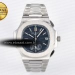 Patek Philippe Nautilus 5980 SS Mavi Kadran Bilezik A7750 Eta Saat - Görsel 3 - 1:1 Süper Klon Saat