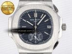 Patek Philippe Nautilus 5980 SS Blue Dial on SS Bracelet A7750 - Görsel 4