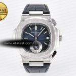 Patek Philippe Nautilus 5980 Mavi/ Kadran Siyah Deri A7750 Eta Saat - Görsel 3 - 1:1 Süper Klon Saat