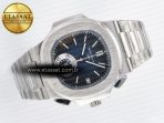 Patek Philippe Nautilus 5980 Blue/SS Dial on SS Bracelet A7750 - Görsel 8