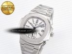 Patek Philippe Nautilus 5980 SS White Dial on SS Bracelet A7750