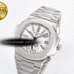 Patek Philippe Nautilus 5980 SS White Dial on SS Bracelet A7750
