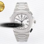 Patek Philippe Nautilus 5980 SS Beyaz Kadran Bilezik A7750 Eta Saat - Görsel 3 - 1:1 Süper Klon Saat