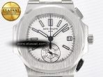 Patek Philippe Nautilus 5980 SS White Dial on SS Bracelet A7750 - Görsel 4