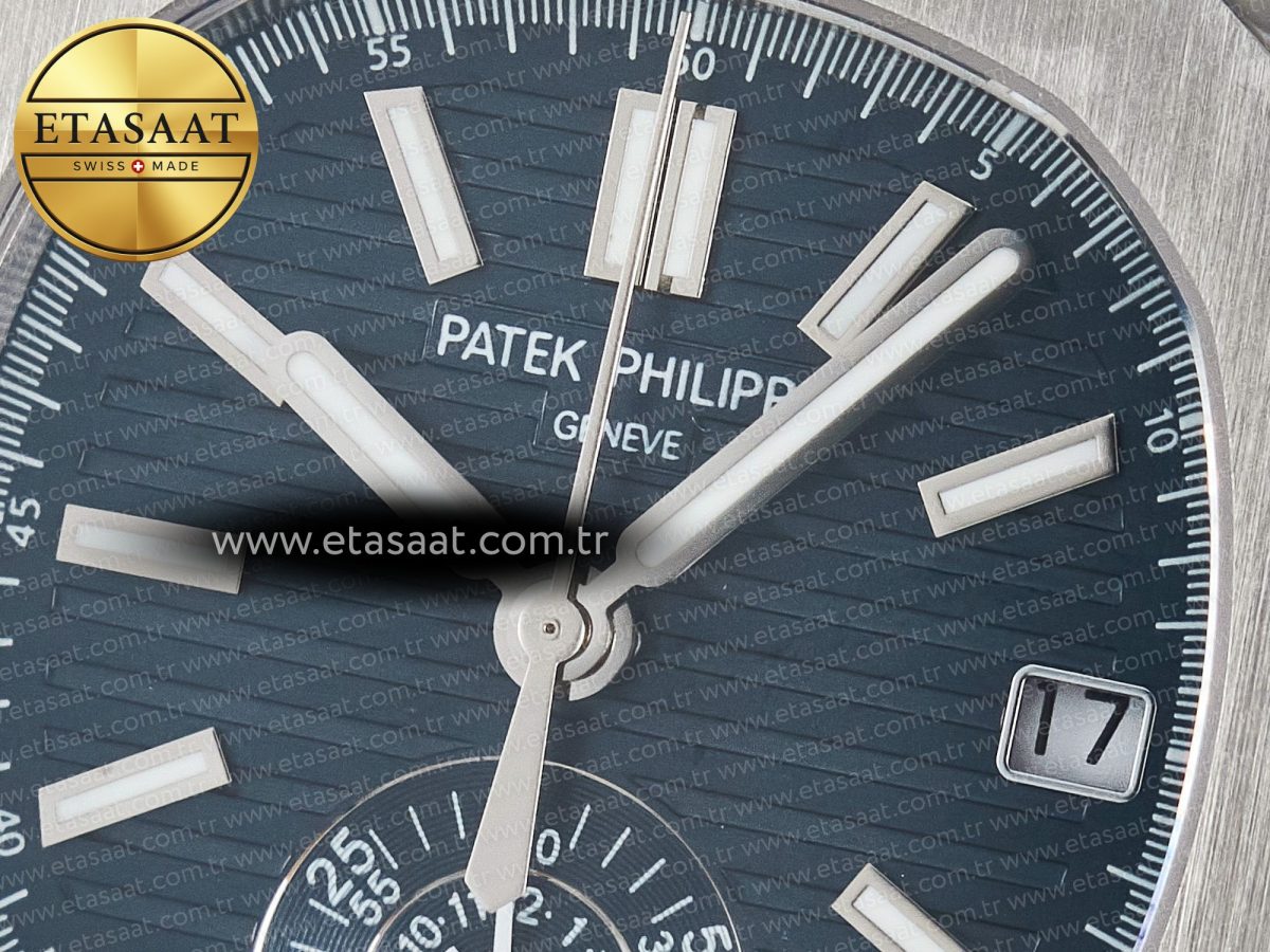 Patek Philippe Nautilus 5980/60G Blue Dial on Blue Braided Strap A7750 - Görsel 10