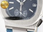 Patek Philippe Nautilus 5980/60G Blue Dial on Blue Braided Strap A7750 - Görsel 12