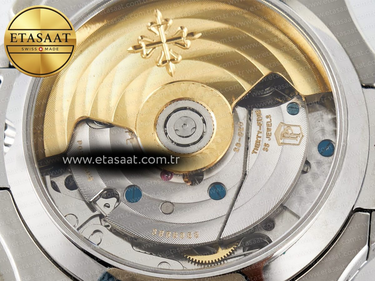 Patek Philippe Nautilus 5980/60G Blue Dial on Blue Braided Strap A7750 - Görsel 19