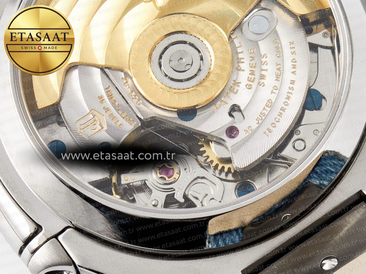 Patek Philippe Nautilus 5980/60G Blue Dial on Blue Braided Strap A7750 - Görsel 21