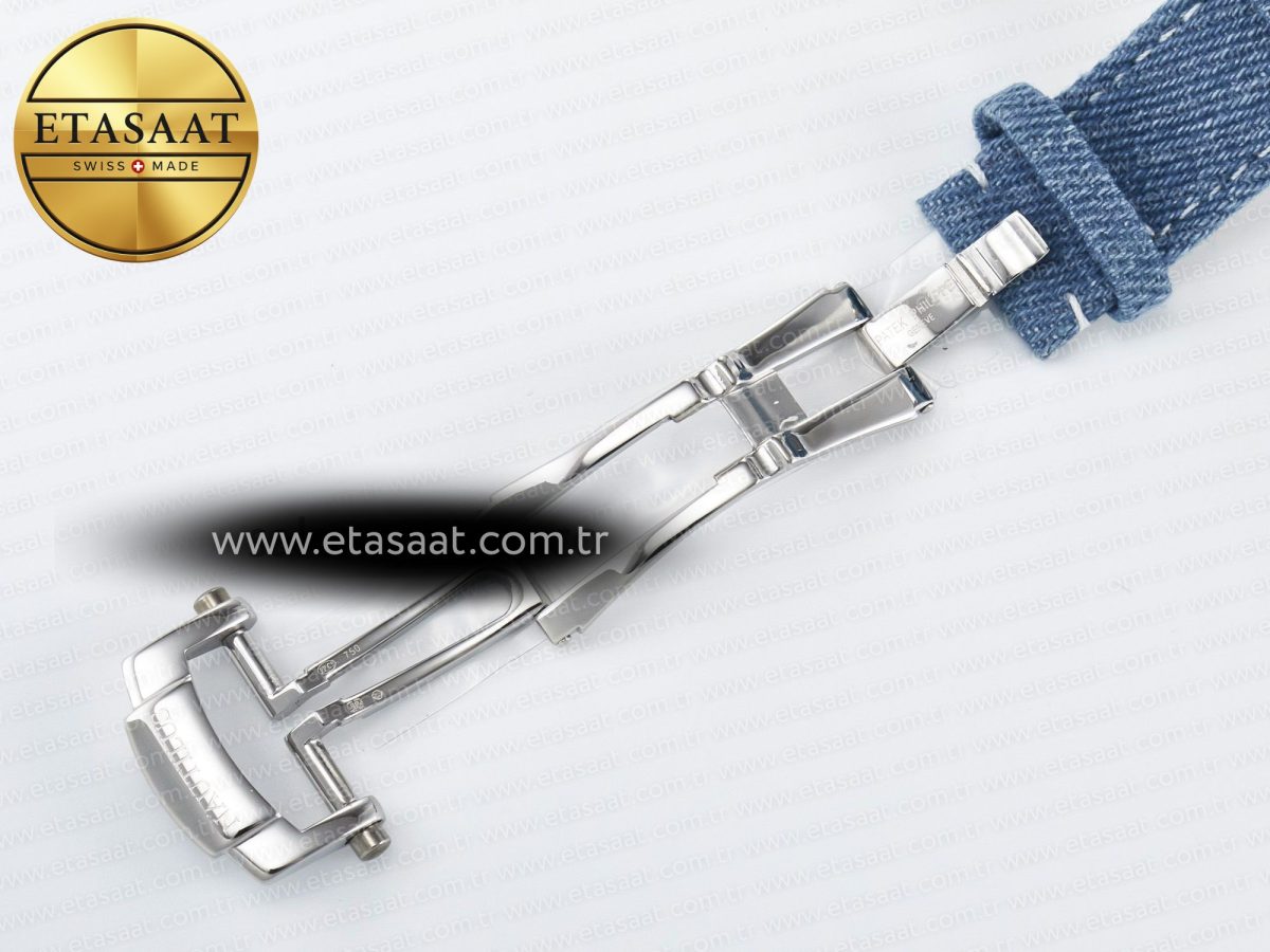 Patek Philippe Nautilus 5980/60G Blue Dial on Blue Braided Strap A7750 - Görsel 25