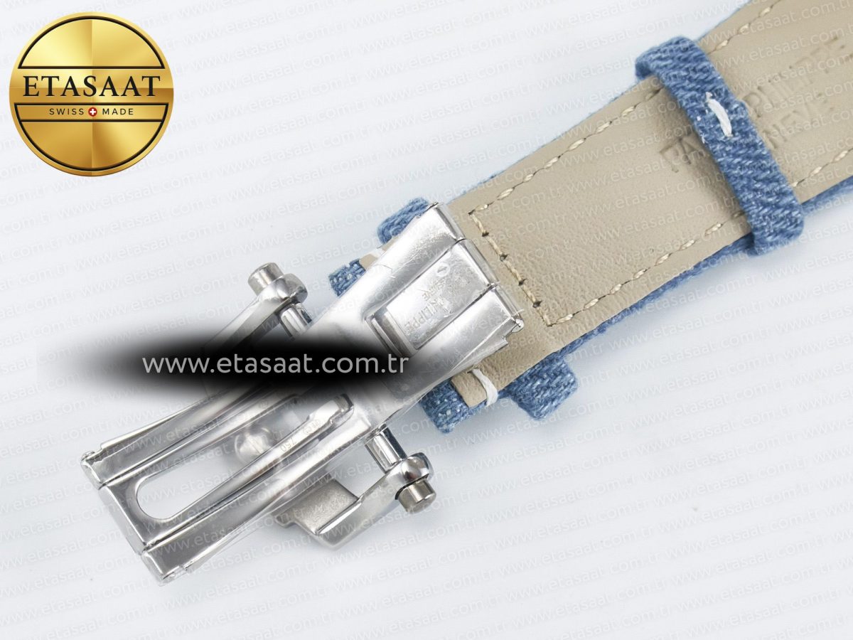 Patek Philippe Nautilus 5980/60G Blue Dial on Blue Braided Strap A7750 - Görsel 26
