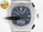 Patek Philippe Nautilus 5980/60G Blue Dial on Blue Braided Strap A7750 - Görsel 4