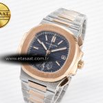 Patek Philippe Nautilus 5980 SS/RG 3KF 1:1 Best Edition Blue Dial on SS/RG Bracelet A7750 mod to PP.CH28-520