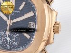 Patek Philippe Nautilus 5980 SS/RG 3KF 1:1 Best Edition Blue Dial on SS/RG Bracelet A7750 mod to PP.CH28-520 - Görsel 11