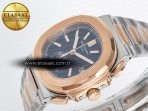 Patek Philippe Nautilus 5980 SS/RG 3KF 1:1 Best Edition Blue Dial on SS/RG Bracelet A7750 mod to PP.CH28-520 - Görsel 6