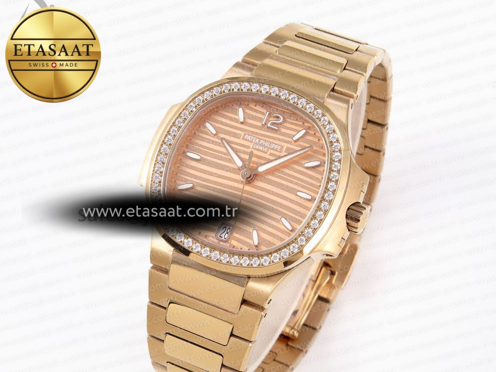 nautilus 7118 ladies rg ppf 11 best edition rg dial diamonds bezel on rg bracelet 324cs1
