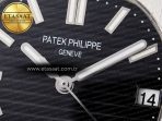 Patek Philippe Nautilus Jumbo 5711 JJF 1:1 Best Edition Black Textured Dial On SS Bracelet A324 V3 - Görsel 10